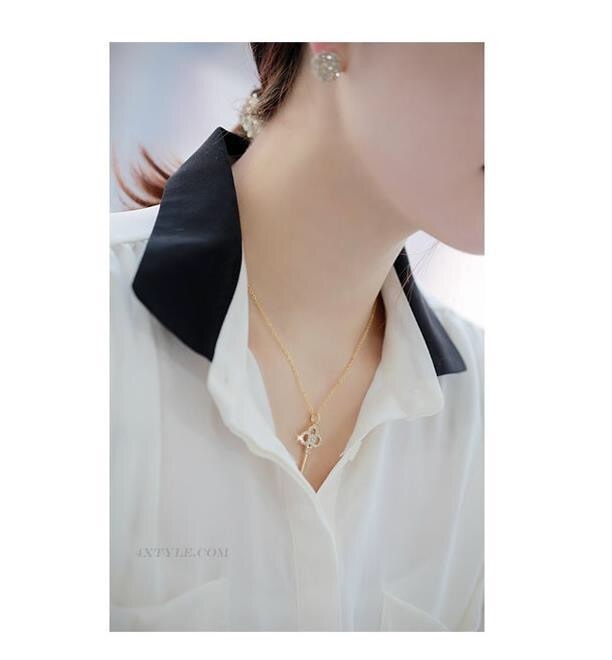 MORYMOSHI K10 Kalung Kunci Emas Fashion Wanita Korea Murah