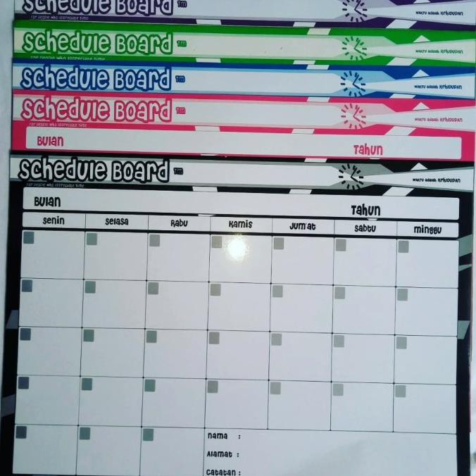 

Kualitas Terbaik] Schedule Board Murah (1 Paket : 5 Pcs)