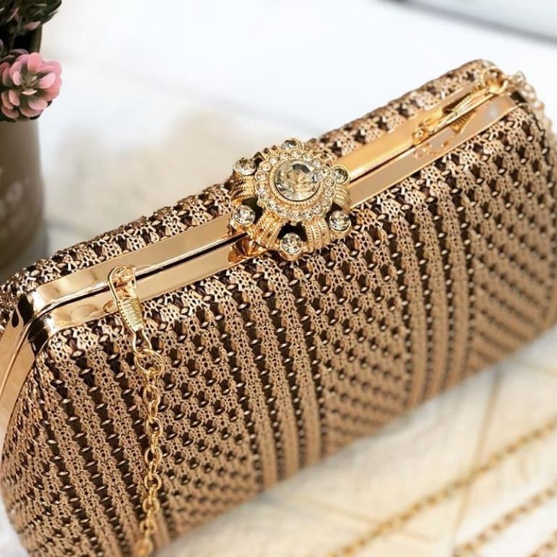 Tas Pesta ADELAIDE Embellished Crystal Box Clutch