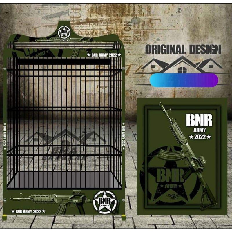 Kandang Kotak BnR Decal Army Terbaru