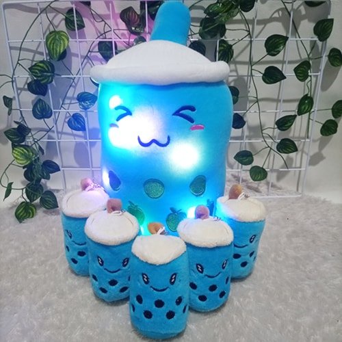 Boneka Boba Milk Tea Beranak 5 Induk 1 LED