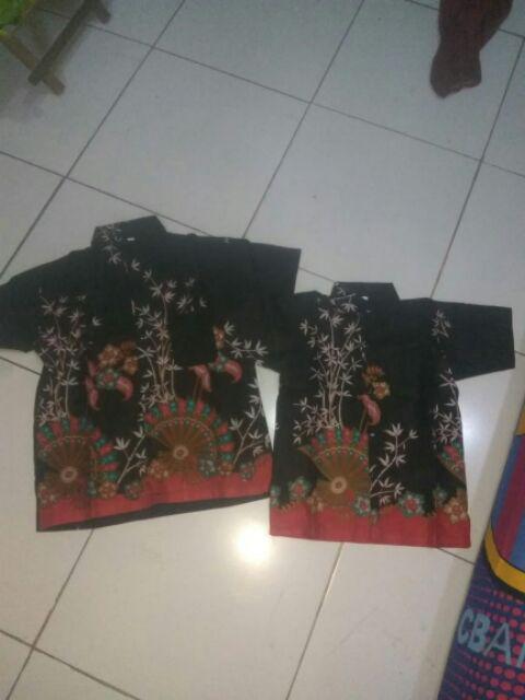 Batik Couple Keluarga Sania Ruffle Ori Ndoro Jowi Dnt Motif Kipas