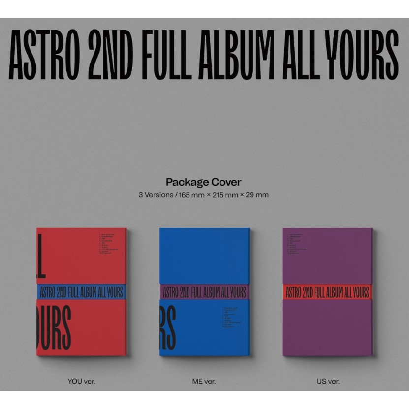 [READY+PO] ASTRO - Album Vol.2 - ALL YOURS - YOU / ME / US VERSION SEALED