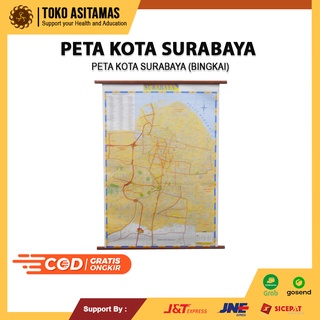 Jual Peta Kota Surabaya Bingkai Shopee Indonesia