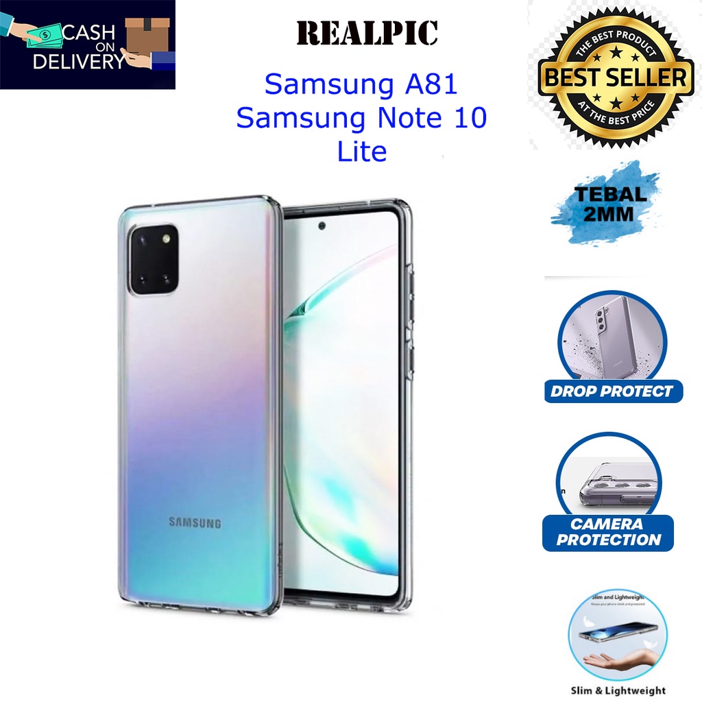 Case Samsung Galaxy A81 / Samsung Galaxy Note 10 Lite Casing Clear HD KETEBALAN 2MM BENING TRANSPARAN TPU Premium Softcase