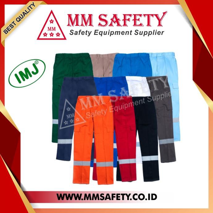 Celana Kerja / Seragam Coverall Safety Imj (American Drill) - Biru Dongker, M .Aruansy.Olshop
