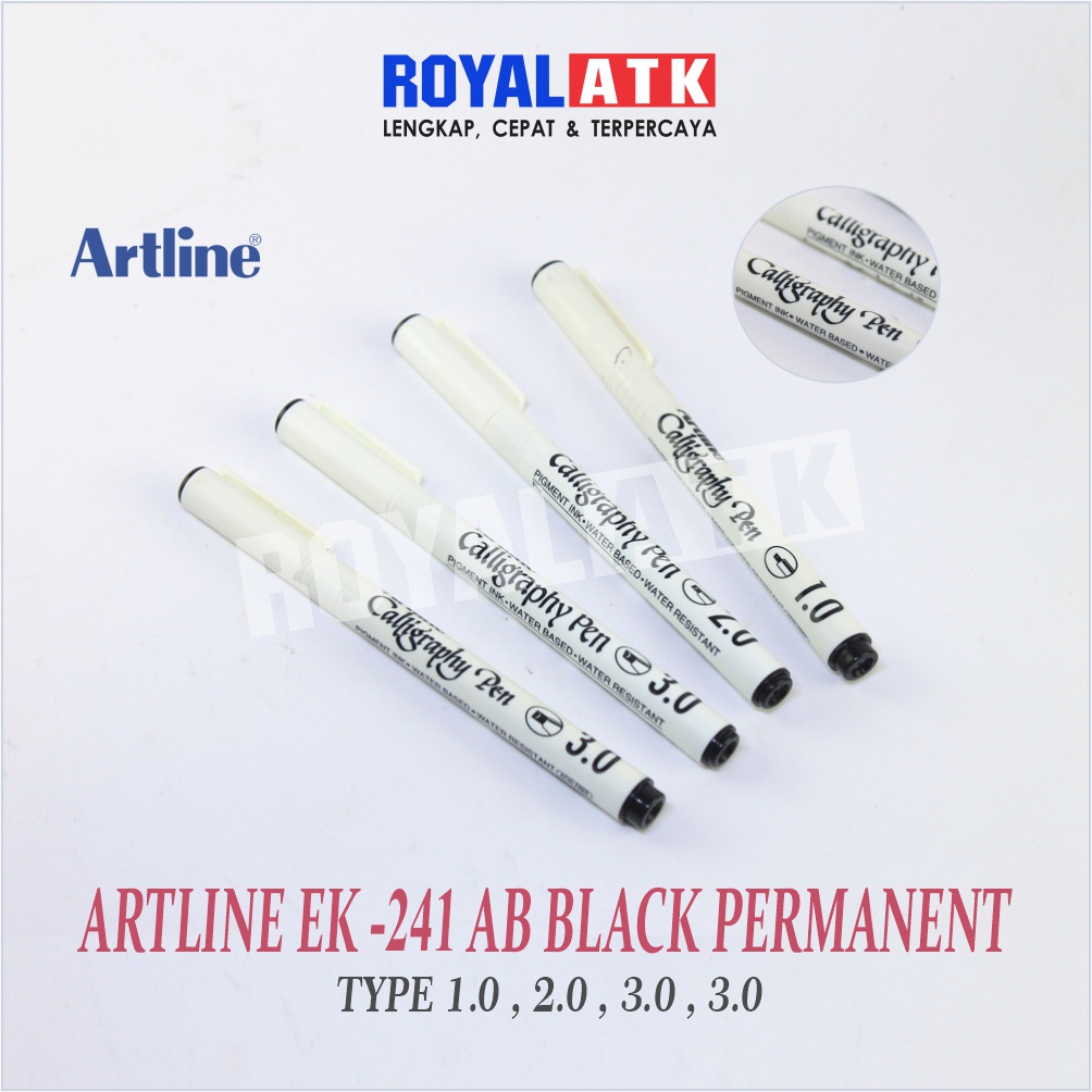 

Pulpen Artline Callygraphy Pen Chisel & Standard Shape EK-241 EK-242 EK-243 EK-243AB