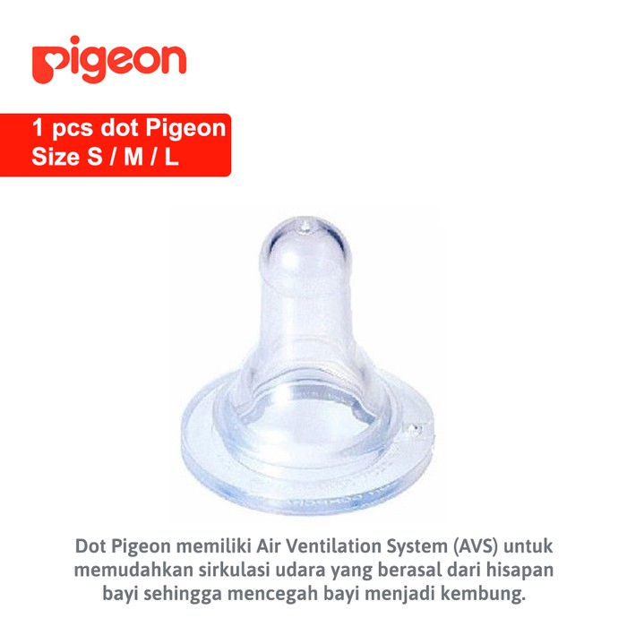 Pigeon Baby Silicone Nipple Eco Standart - Dot Silikon Bayi S M L - DOT BULAT