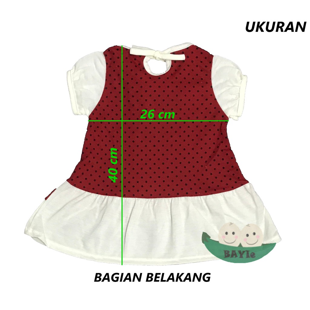 BAYIe - Baju bayi Perempuan Dress motif KEROPY PLANET KIDS usia 0-12 bulan / Pakaian anak Cewek