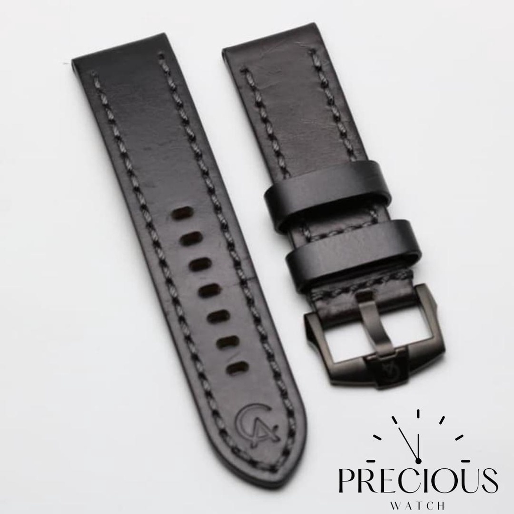 STRAP AC / TALI ALEXANDRE CHRISTIE KULIT KALEP LEATHER 30 MM WARNA COKLAT/HITAM original