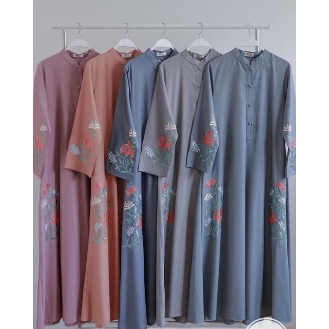 Gamis Premium Bordir Original DIANA FASHION (Ready)