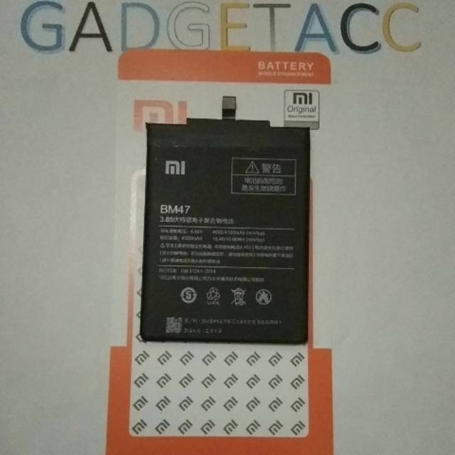 BATRE BATERAI BATTERY XIAOMI BM47 REDMI 4X / REDMI 3