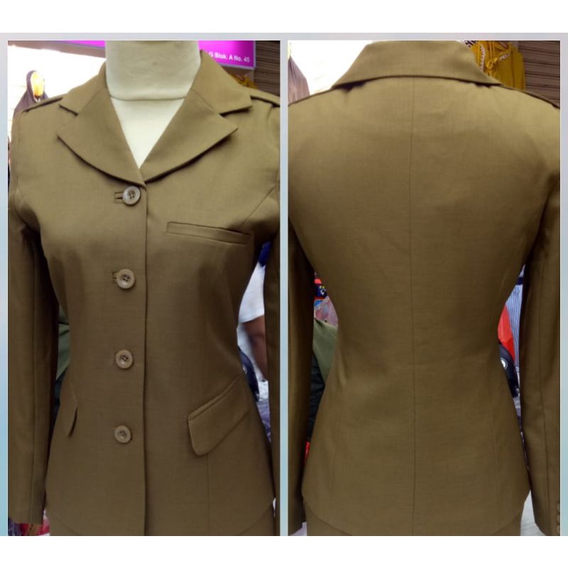Baju keja pns warna chiki/ pemda aceh model jangkes/Blezer/ Dinas Pns/ Baju Wanita/ Baju Pdh/ Stelan