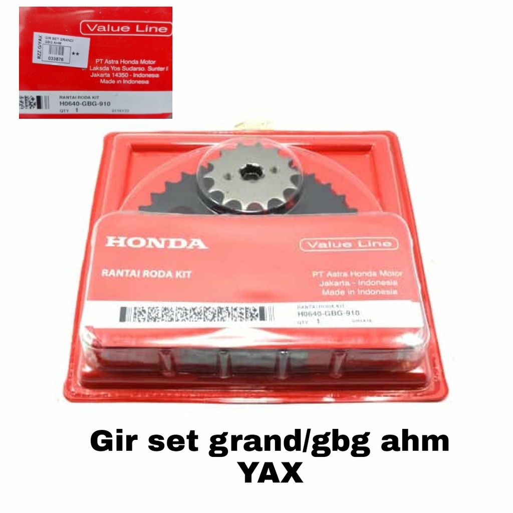 GIR SET GIRSET GIR KOMPLIT HONDA GRAND