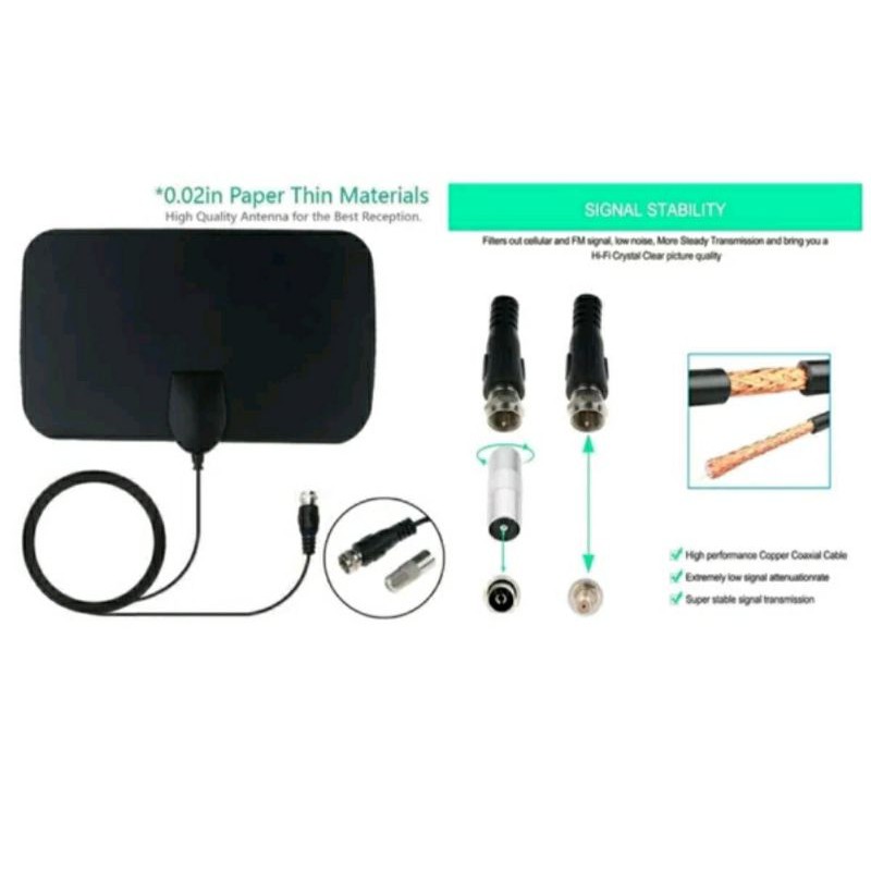 Promo Paket Antena Tv Digital Taffware DVB-T2 High Gain 25Db Tfi-D139 + STAND..!!!