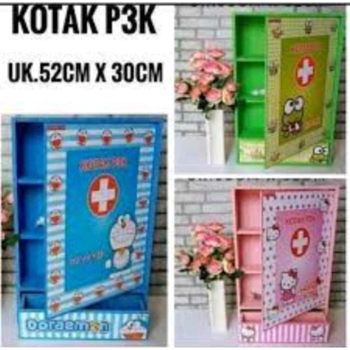 (RS)KOTAK OBAT P3K KARAKTER DORAEMON KEROPPI HELLO KITTY PPPK