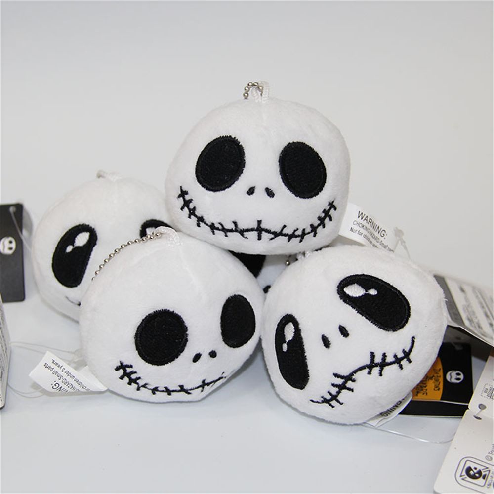 ELEGANT 8CM JACK Plush Doll Birthday Gift Jack Head Toys Halloween Festival Toy Stuffed Plush Doll Cartoon Plush Bone Skeleton Xmas Gift Classic Cartoon Halloween Skull Keychain Nightmare Before Christmas