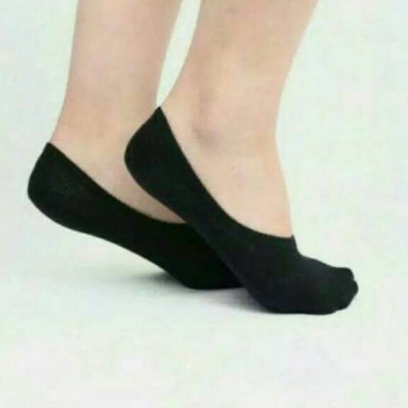 Kaos Kaki Wanita Fit Bob Semata Kaki Warna Hitam Invisible Socks Cewek Warna Hitam