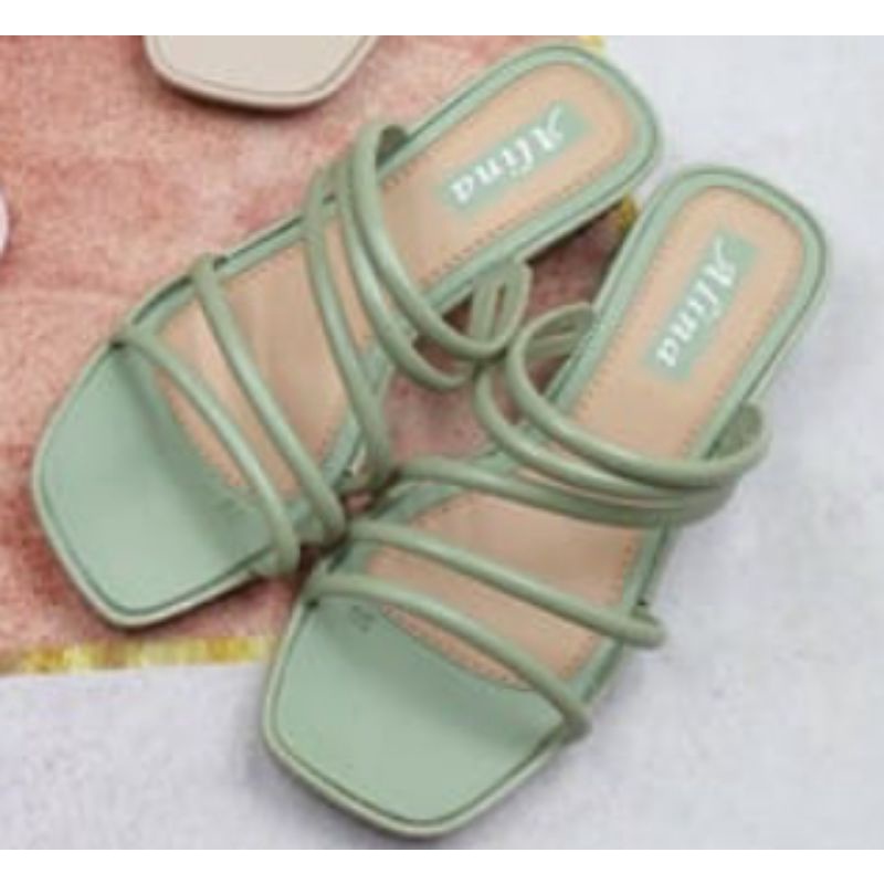 Home-ANDIN Sandal Heels Hak Tahu Tali ALINA 1610-A2