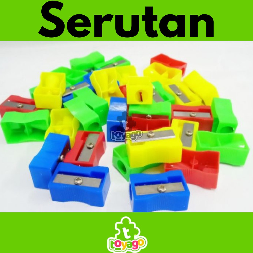 Serutan Pensil Rautan Warna Warni Grosir Kecil Mini Tanpa Toples