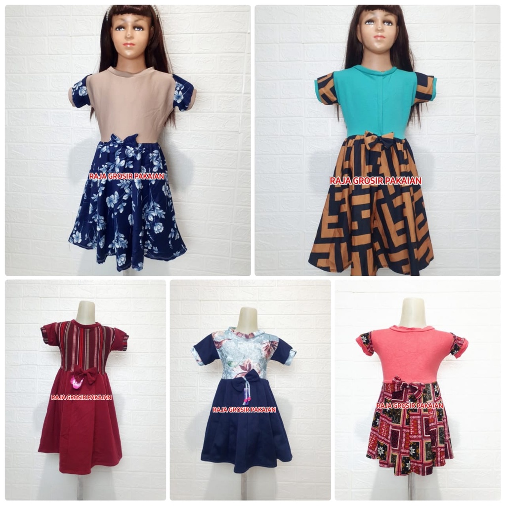 Dress Anak Cantik Karina Umur 1-9 Tahun / Gaun Pita Anak Murah