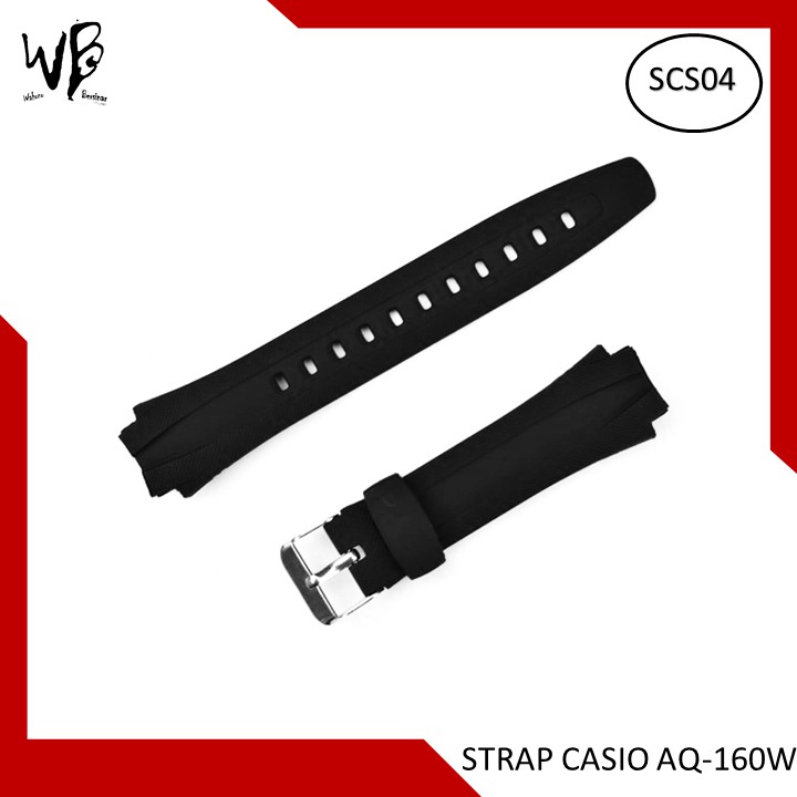 Strap watch jam casio Aq-160w Casio Aq-160w casio Rubber