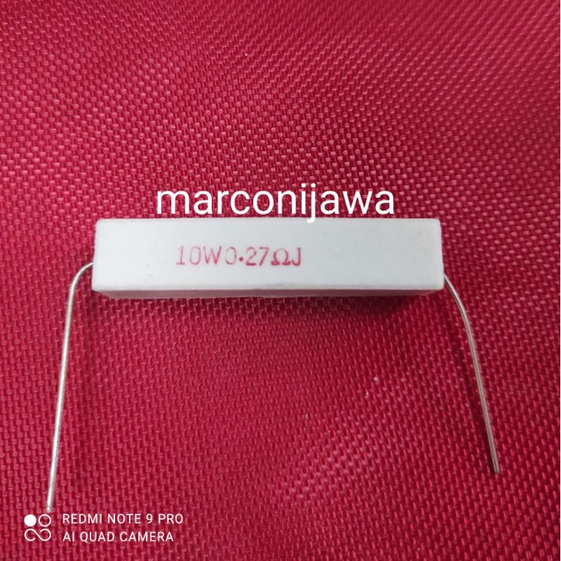 Resistor 10wat 0,27 ohm putih