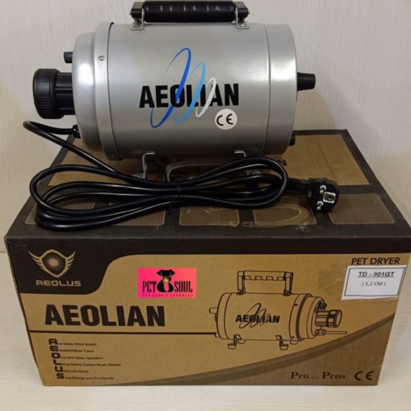 Blower Aeolus AEOLIAN Pet Dryer TD-901GT / blower pengering singgle motor hi-speed anjing kucing