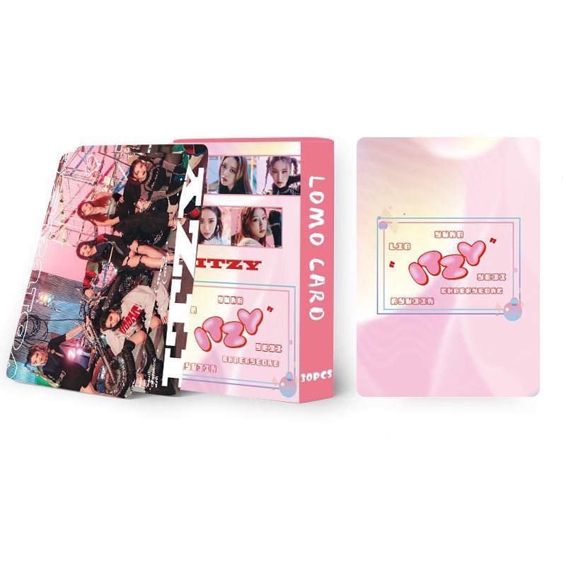 30pcs / Kotak Kartu Lomo Foto KPOP ITZY Untuk Hadiah