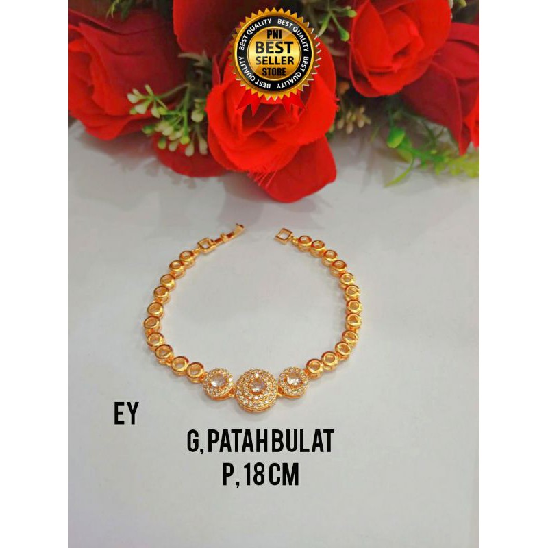 Fourfashion Gelang Tangan Dewasa Patah Bulat PD020