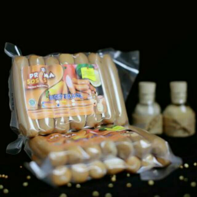 

Prima sosis sapi beefrank isi 14 pcs berat 500 gram