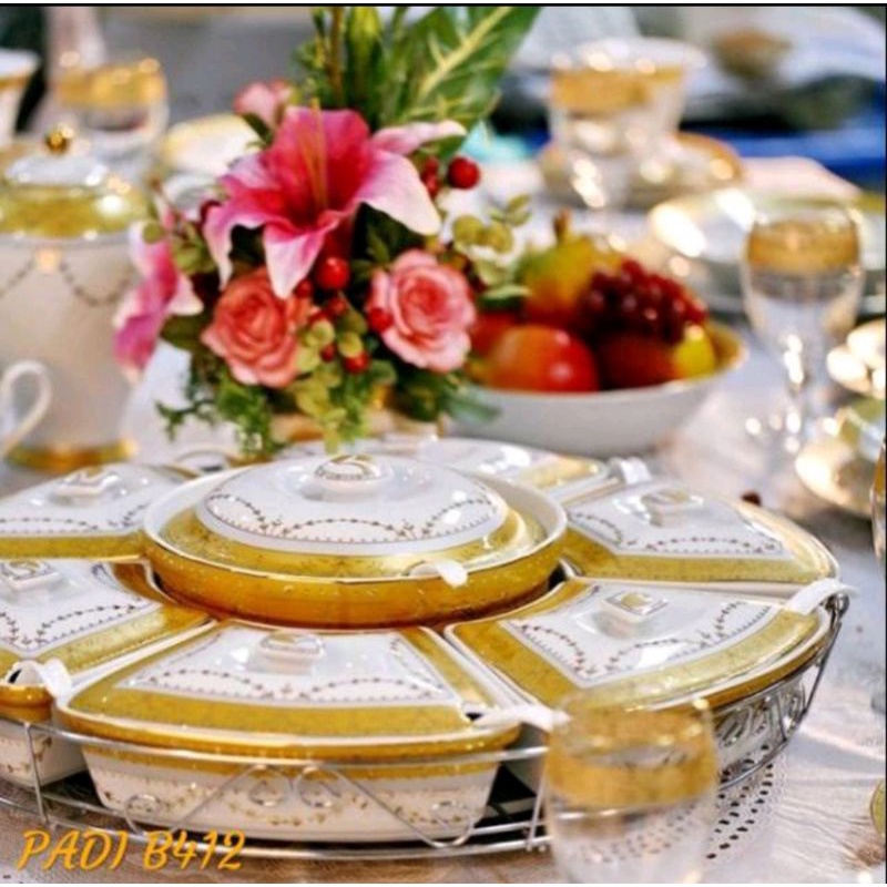 Vicenza Prasmanan Set B412 motif padi hanya solo raya