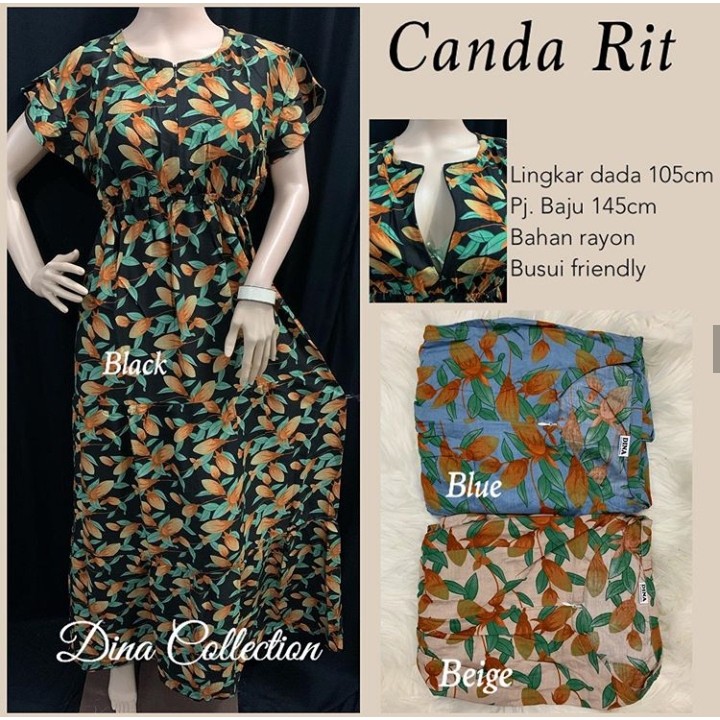 Daster dress Canda rit daun 01