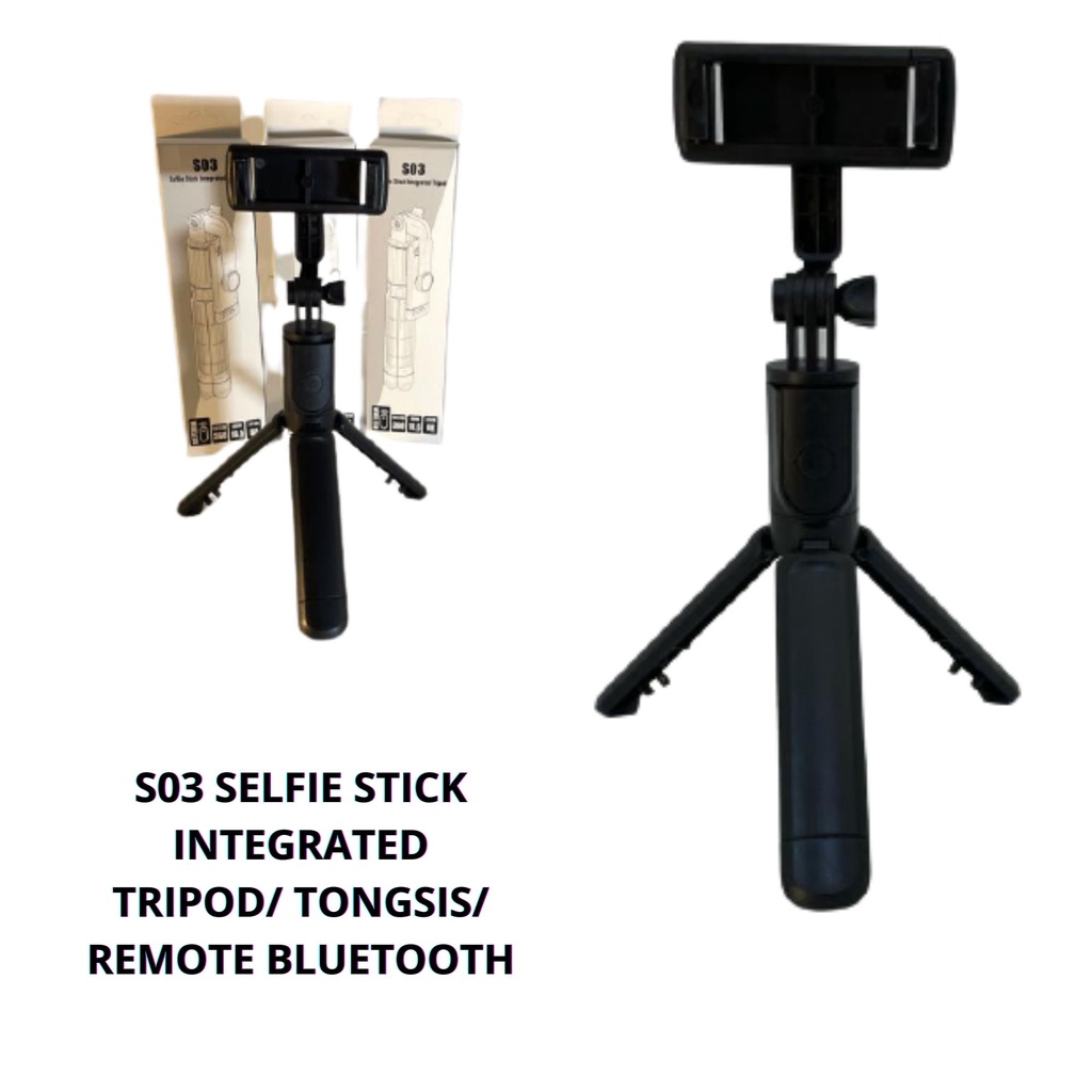 S03 Tongsis Tripod Remote Bluetooth Live Stream Selfie Stick