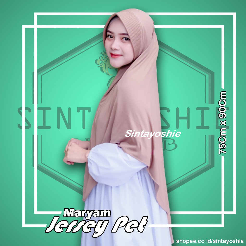 [COD] SintaYoshie -Kerudung Bergo Jersey Pet Jilbab Instan Jersey Jumbo Premium