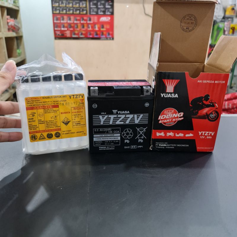 AKI KERING YUASA YTZ7V , 6ah , aki NMAX