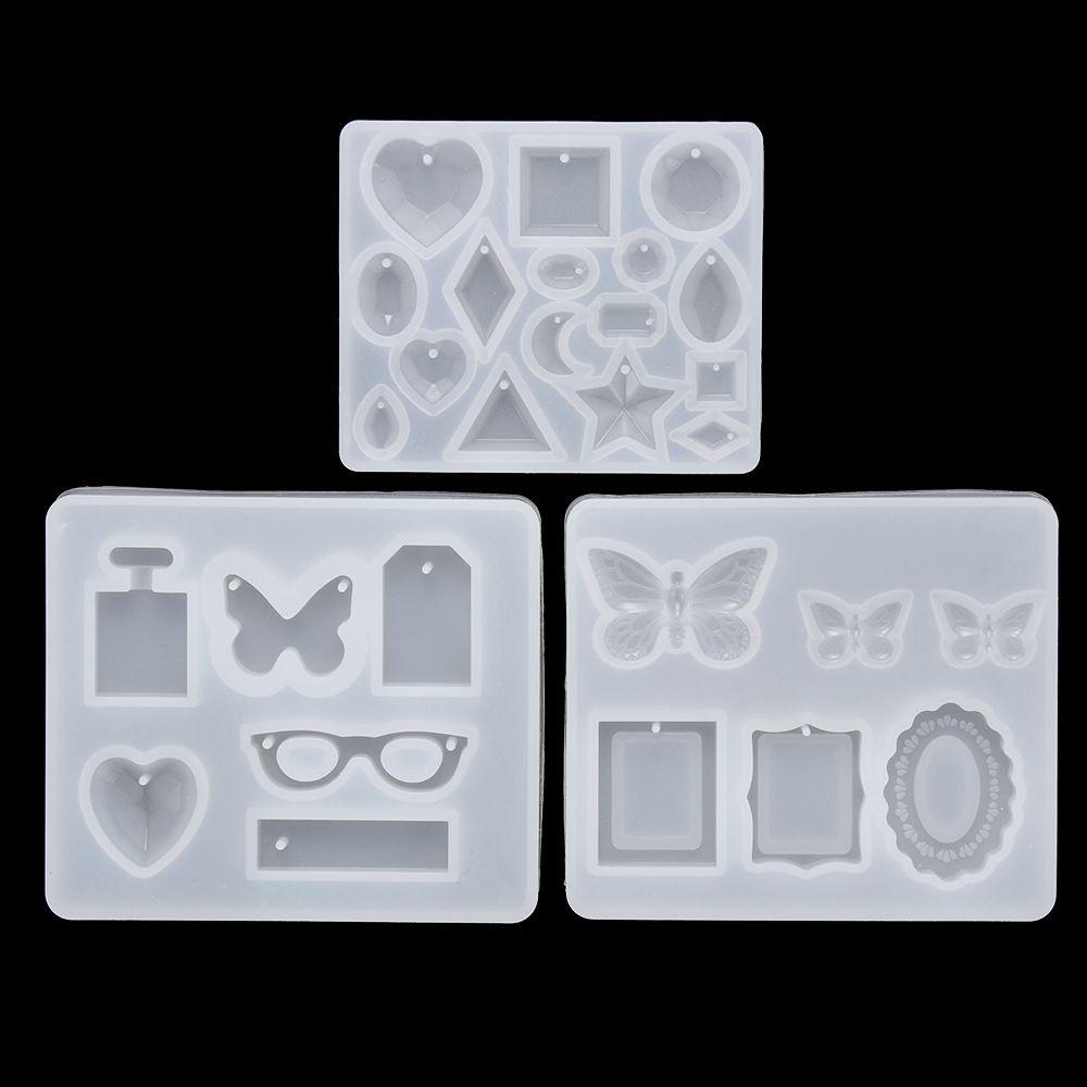 Preva Anting Cetakan Resin DIY Kerajinan Resin Liontin Kupu-Kupu Kristal Silicone Mold