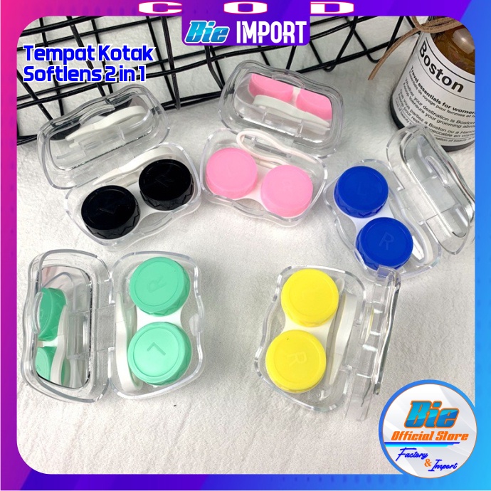 Kotak Tempat Softlens 4 in 1 Transparan Karakter Impor Best Seller