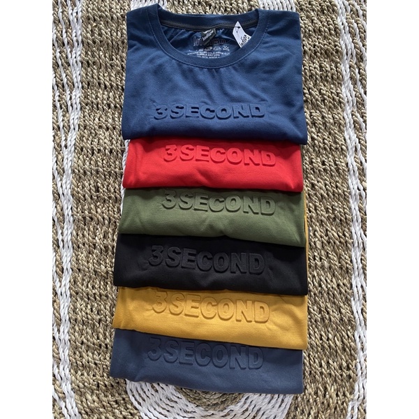 Kaos Distro Pria embos Sablon Tulisan Timbul Size XL Katun PE Lengan Pendek