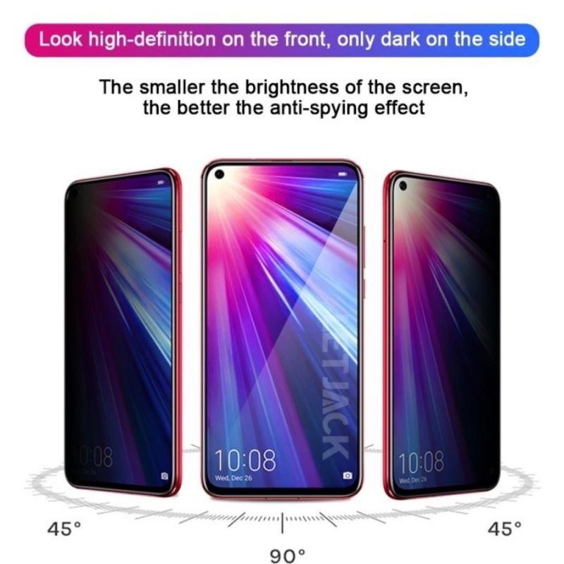 ANTI SPY GLASS Infinix Hot 8 8 lite Hot 9 9 Pro 9 Play Hot 10 10S 10T 10 Play Hot 11 11S 11S(NFC) 11 Play Hot 12 12i 12 Play Hot 20 20i Tempered Glass Anti Spy / Anti Gores Spy / Tg Spy / Anti Spy Privacy