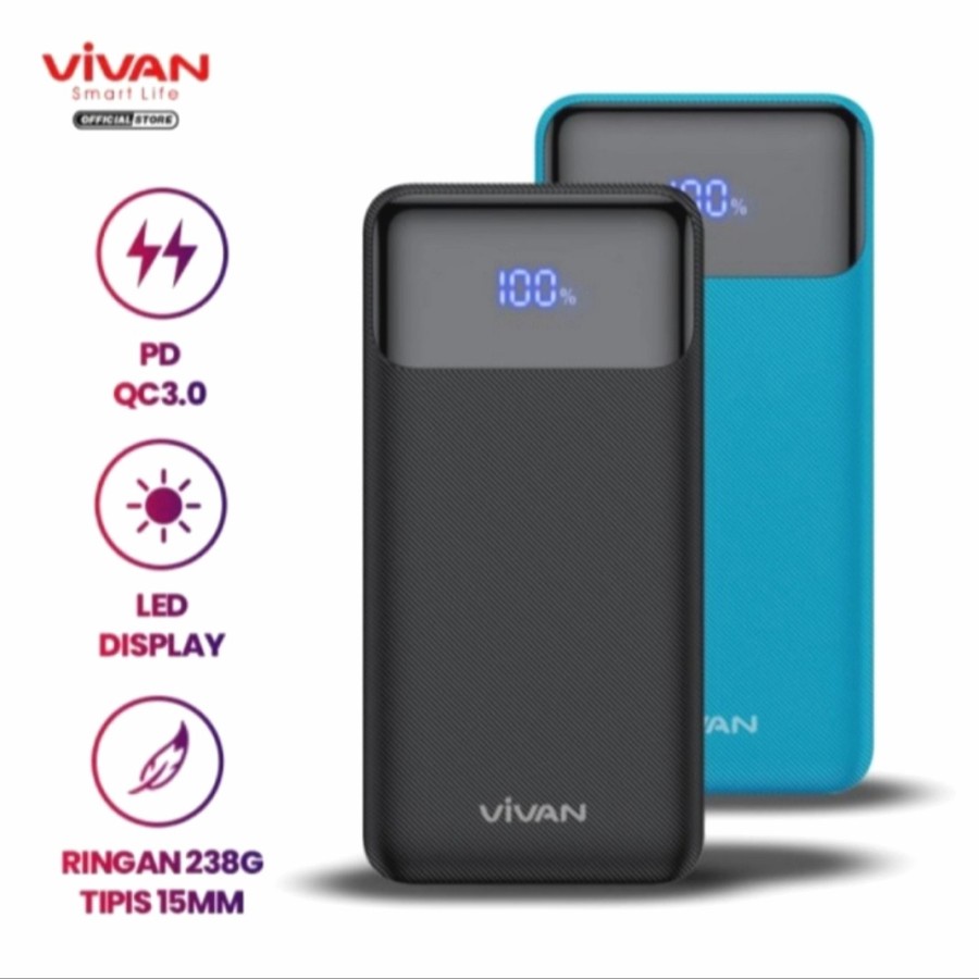 Vivan VPB-X10 10000mAh Powerbank 20W Fast Charging LED Powerbank