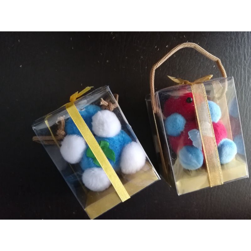 BONEKA CUTE MINI LUCU DALAM MIKA GANTUNG /GANTUNGAN KUNCI BONEKA KEMASAN MIKA - KADO - SOUVENIR-3