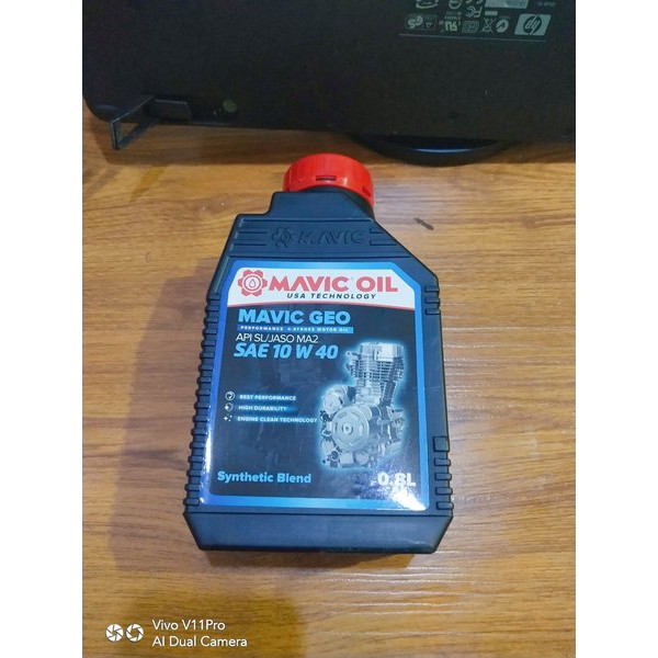 MAVIC OIL MAVIC GEO 4 STROKE SAE 10 W 40 API SL JASO MA2 OLI MAVIC 08L