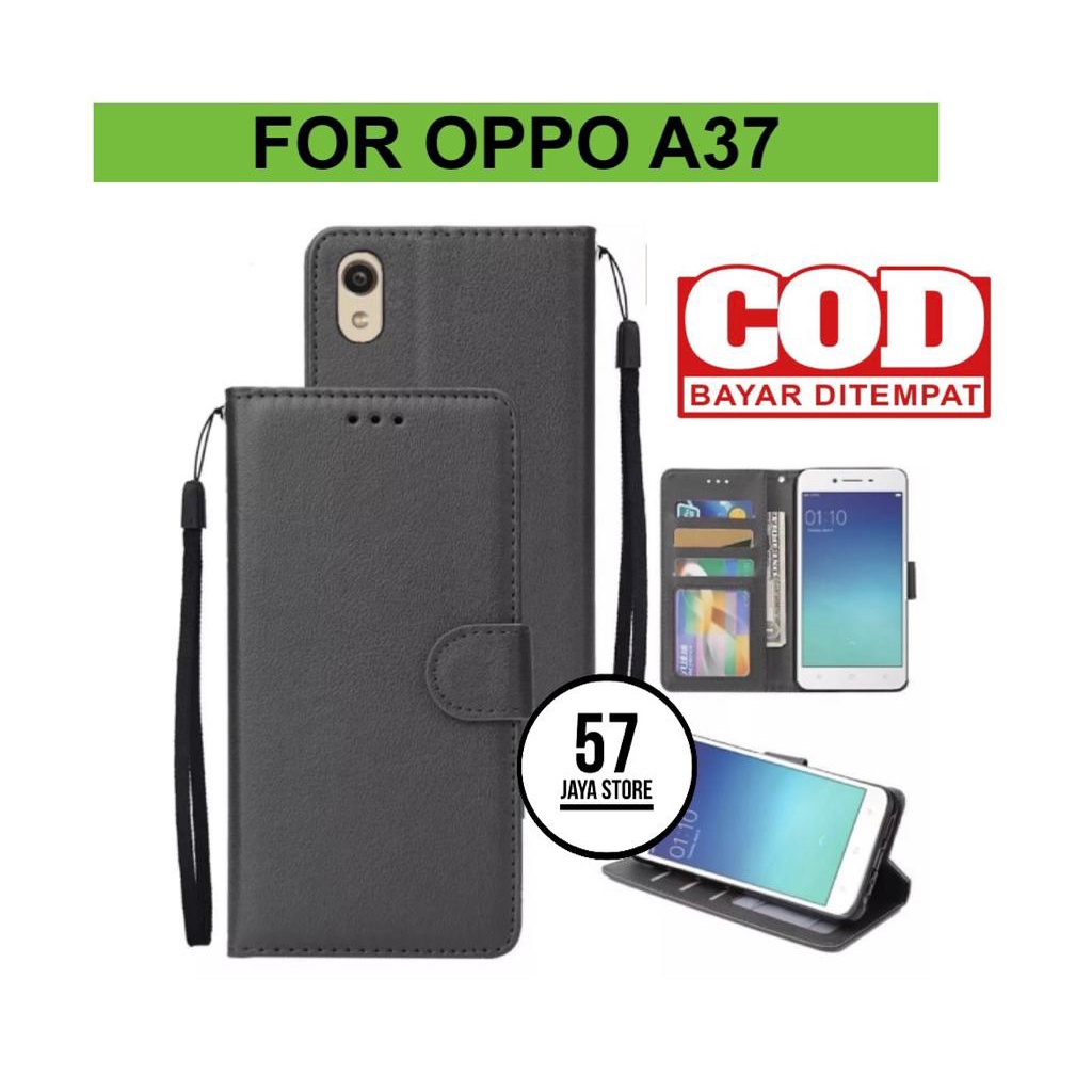 Flip Case oppo A37 Flip Dompet Casing HP Wallet Leather cover