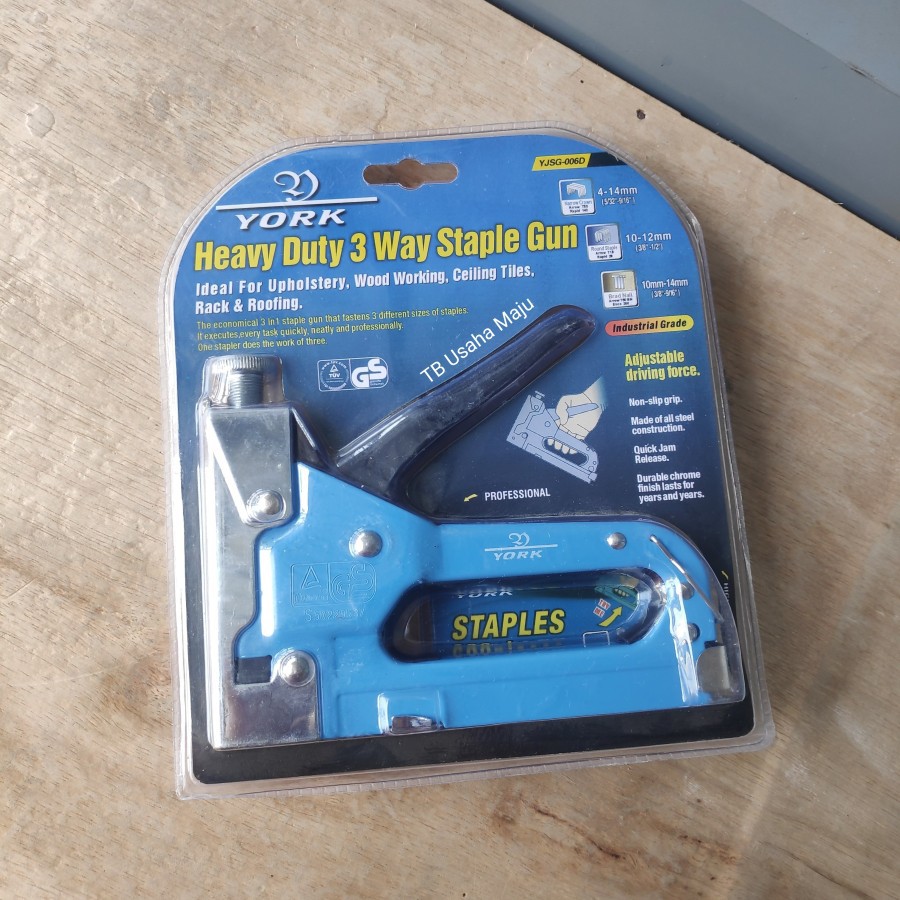 YORK YJSG 006D - Staple Gun Heavy Duty 3 Way Hekter untuk Kayu York