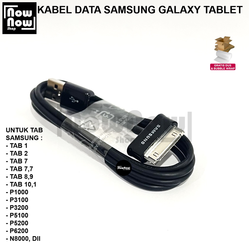 Kabel Data Charger Samsung Galaxy Tablet Tab 1 / 2 / 7 / 7,7 / 8,9 / 10,1 / P1000 P3100 P3200 P5100 P5200 P6200 N8000 Kabel Charger Carger Casan Cas Original