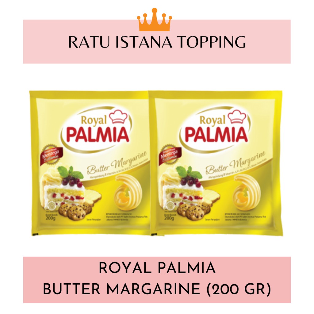 

ROYAL PALMIA MARGARINE 200 GR SACHET-BUTTER AND MARGARINE BLEND-ROYAL PALMIA BUTTER MARGARINE 200 GR