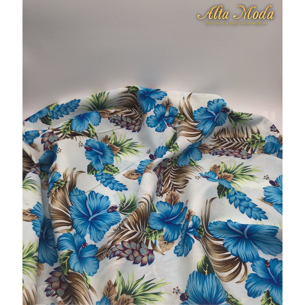 

Alta Moda Katun Motif Fancy Blue Floral - White Kain Premium (1M)