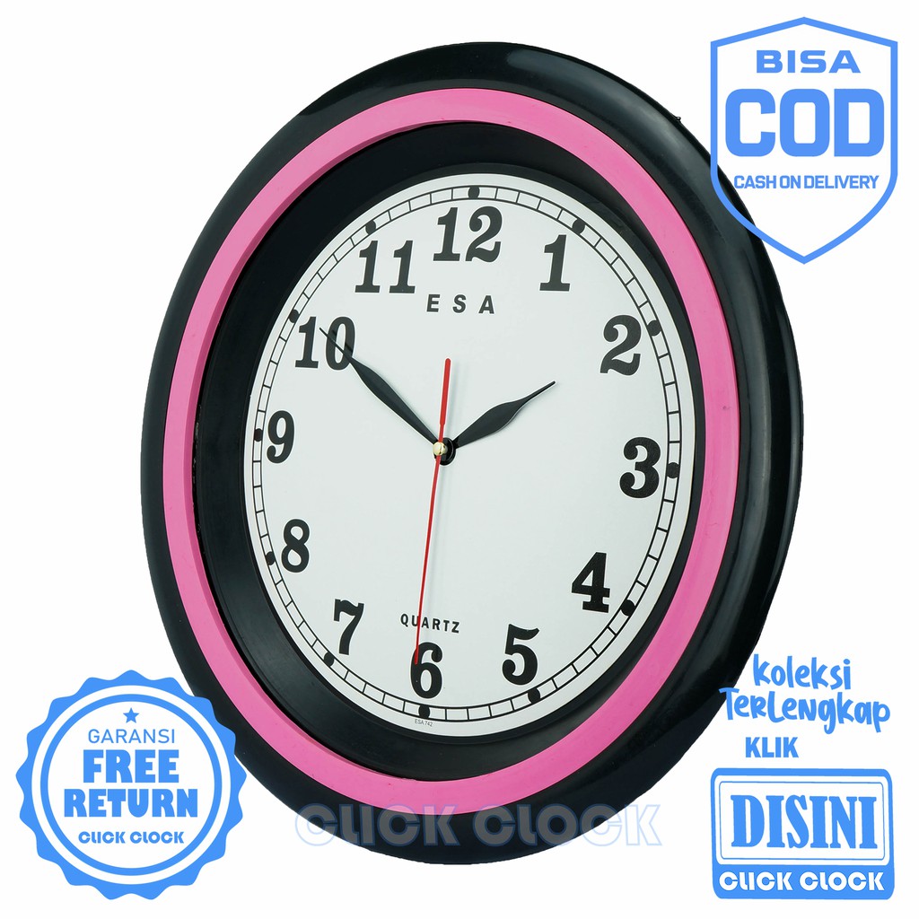 Jam Dinding Polos Murah Esa 742 Hiasan Dinding Wall Clock Bagus Minimalis