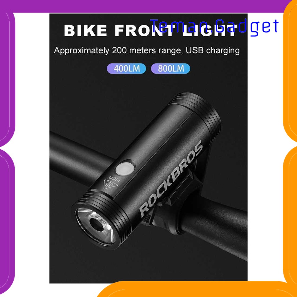 TG-IB023 ROCKBROS LAMPU SEPEDA USB RECHARGEABLE 2000MAH 400 LUMENS - R1-400